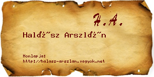 Halász Arszlán névjegykártya